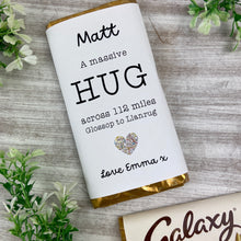 Load image into Gallery viewer, A Massive Hug - Personalised Across The Miles Chocolate Bar-The Persnickety Co
