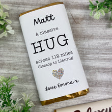 Load image into Gallery viewer, A Massive Hug - Personalised Across The Miles Chocolate Bar
