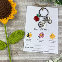 Load image into Gallery viewer, Thank You For... Teach, Love, Inspire Keyring-The Persnickety Co
