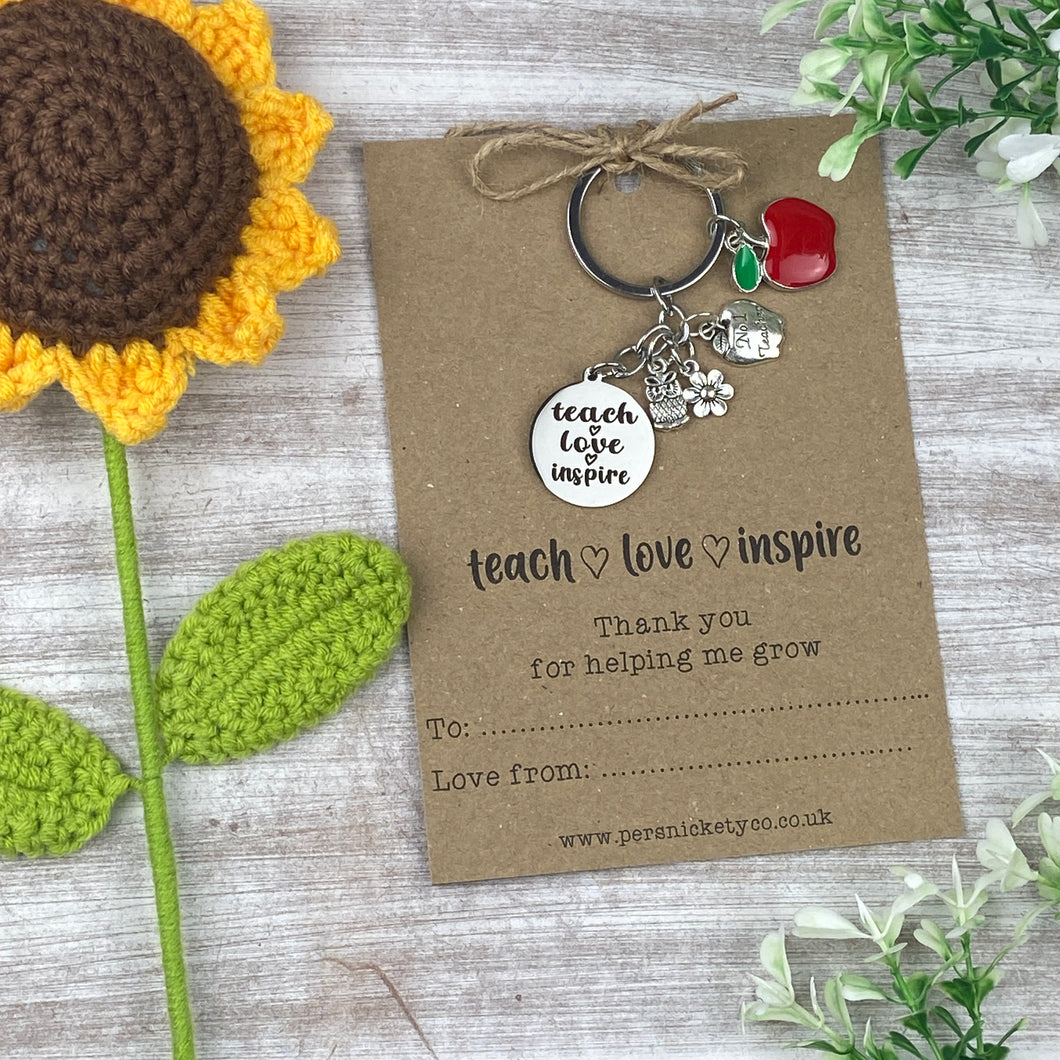 Teach, Love, Inspire Keyring-The Persnickety Co