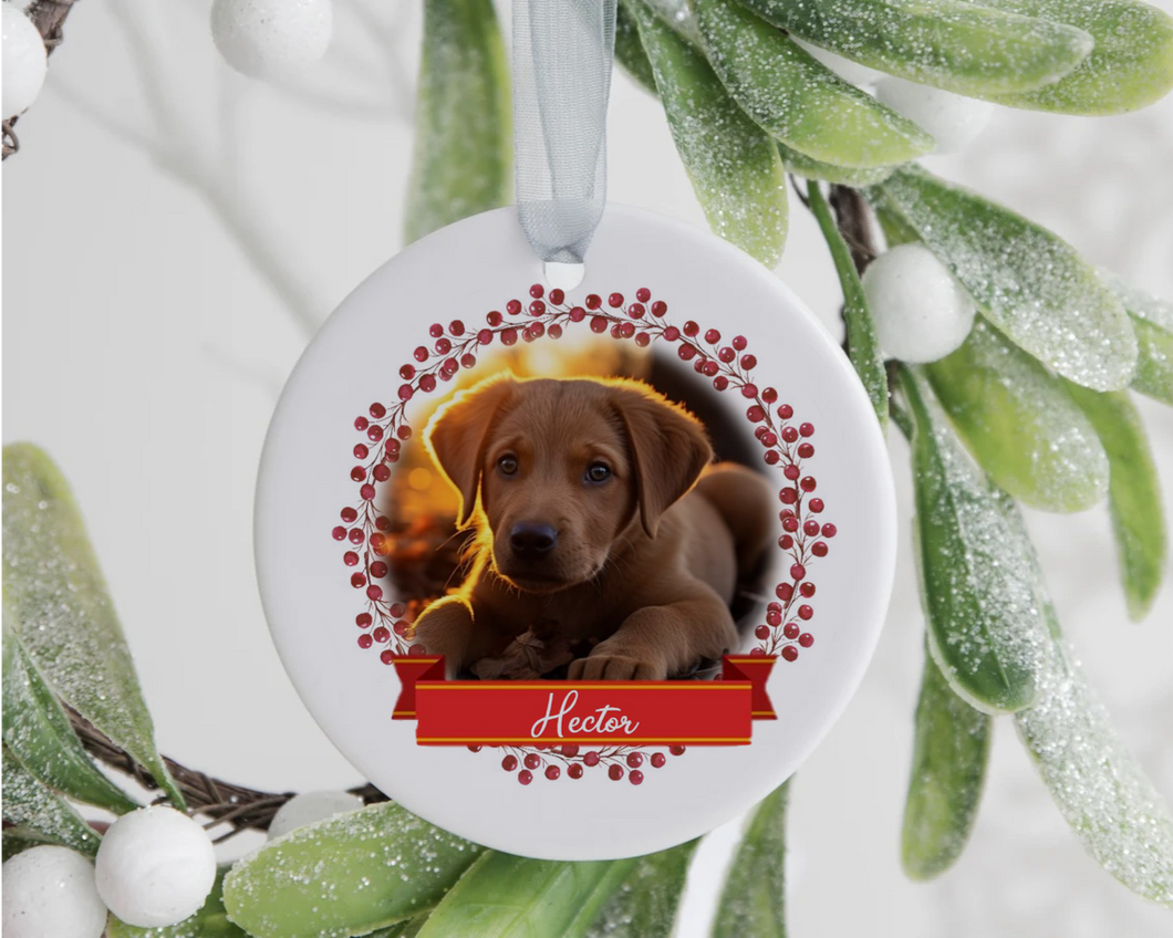 Red Berry Christmas Dog Bauble-The Persnickety Co
