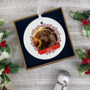 Red Berry Christmas Dog Bauble