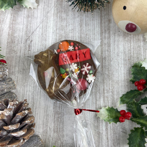 Personalised Christmas Reindeer Chocolate Lollipop