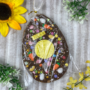 Personalised Belgian Chocolate Flat Easter Egg