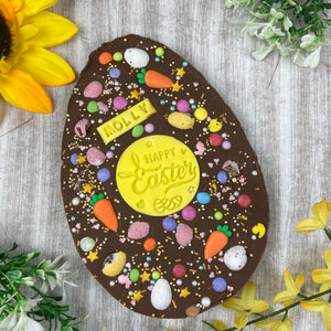 Personalised Belgian Chocolate Flat Easter Egg