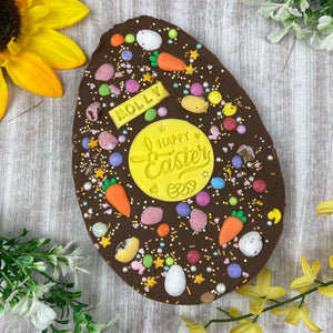 Personalised Belgian Chocolate Flat Easter Egg