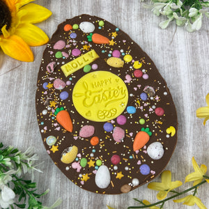 Personalised Belgian Chocolate Flat Easter Egg