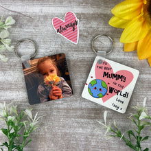 Load image into Gallery viewer, Personalised Double Sided Photo Keyring for Mum
