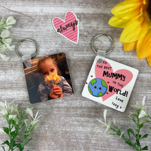 Load image into Gallery viewer, Personalised Double Sided Photo Keyring for Mum
