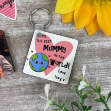 Load image into Gallery viewer, Personalised Double Sided Photo Keyring for Mum
