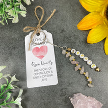 Load image into Gallery viewer, Rose Quartz Personalised Keyring
