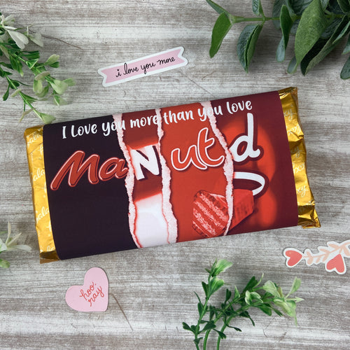 Manchester United Chocolate Bar - I Love You More Than...-The Persnickety Co