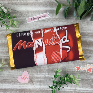 Manchester United Chocolate Bar - I Love You More Than...-The Persnickety Co