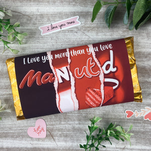 Manchester United Chocolate Bar - I Love You More Than...