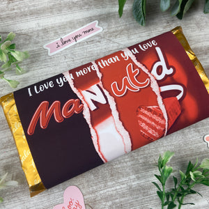 Manchester United Chocolate Bar - I Love You More Than...