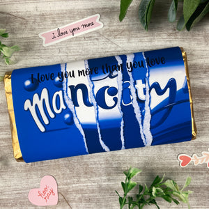 Manchester City Chocolate Bar - I Love You More Than...