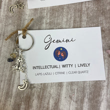 Load image into Gallery viewer, Zodiac Crystal Keyring
