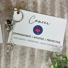 Load image into Gallery viewer, Zodiac Crystal Keyring
