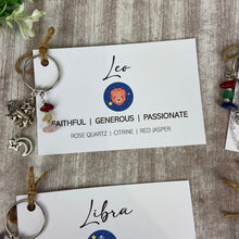 Load image into Gallery viewer, Zodiac Crystal Keyring
