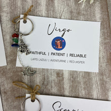 Load image into Gallery viewer, Zodiac Crystal Keyring

