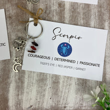 Load image into Gallery viewer, Zodiac Crystal Keyring
