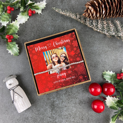 Personalised Christmas Beaded Bracelet-The Persnickety Co