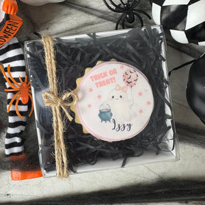 Personalised Halloween Ghost Biscuit