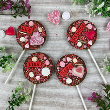 Load image into Gallery viewer, Personalised Valentines Chocolate Lollipop
