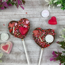 Load image into Gallery viewer, Mini Valentines Chocolate Lollipops

