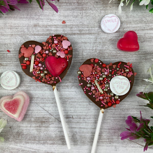 Mini Valentines Chocolate Lollipops