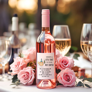 “Here’s a Little Toast…” Water-Resistant Wine Bottle Label