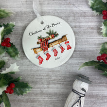 Load image into Gallery viewer, Christmas At The Personalised Family Christmas Ornament
