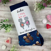 Load image into Gallery viewer, Otter Socks With Personalised Label-The Persnickety Co
