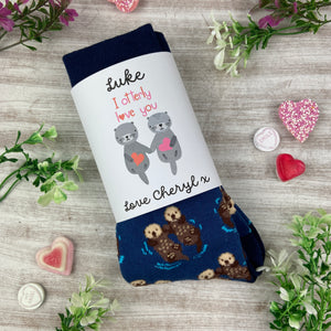 Otter Socks With Personalised Label