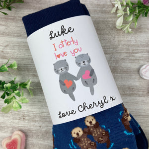 Otter Socks With Personalised Label