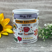 Load image into Gallery viewer, Thank You For.... Teacher Mug
