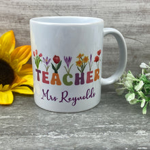 Load image into Gallery viewer, Floral Teacher Mug-The Persnickety Co
