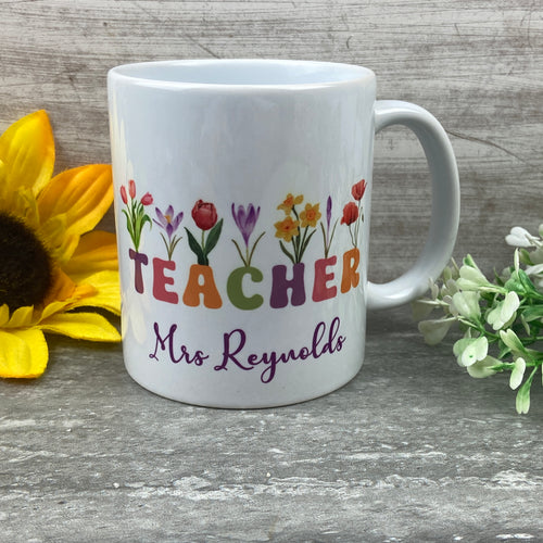 Floral Teacher Mug-The Persnickety Co