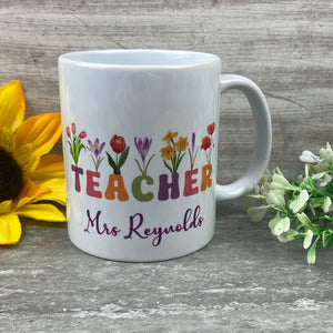 Floral Teacher Mug