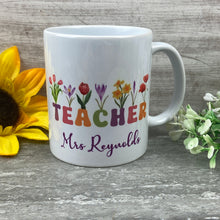 Load image into Gallery viewer, Floral Teacher Mug
