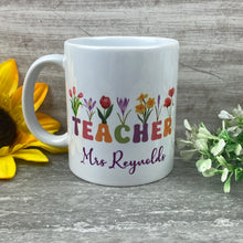 Load image into Gallery viewer, Floral Teacher Mug
