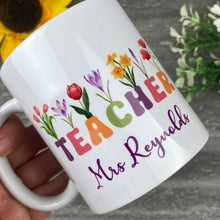 Load image into Gallery viewer, Floral Teacher Mug
