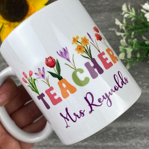 Floral Teacher Mug