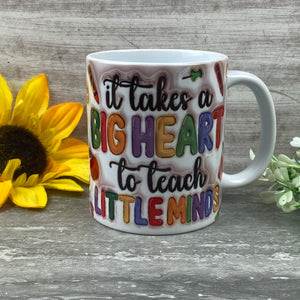 It Takes A Big Heart... Teacher Apple Mug