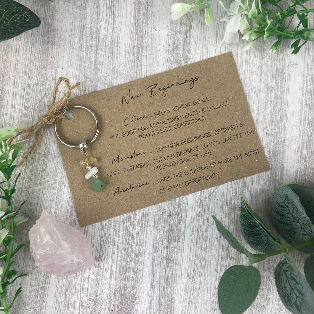 NEW BEGINNINGS Keyring-The Persnickety Co
