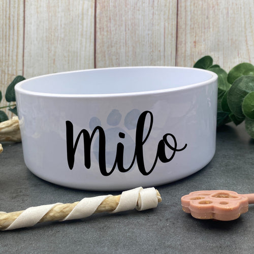 Personalised Dog Bowl with paw print-The Persnickety Co