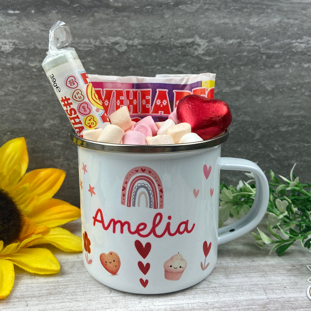 Personalised Valentines Enamel Mug-The Persnickety Co
