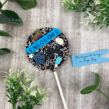 Load image into Gallery viewer, Page Boy Personalised Belgian Chocolate Lollipop
