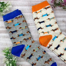 Load image into Gallery viewer, Dachshund Socks -Loves A Sausage! (dog)
