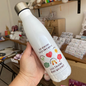 Less Talking More Walking Water Bottle!